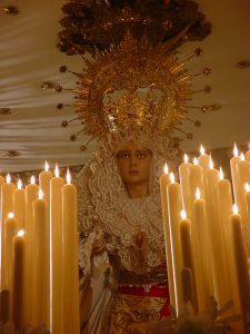 Madre de Dios de la Misericordia, el día de su salida procesional con motivo del cincuenta aniversario fundacional