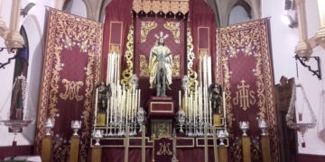 Altar de cultos de la Hermandad de la Borriquita